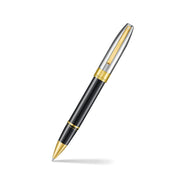 Sheaffer Legacy Glossy Black & Chrome Rollerball Pen with 14k PVD Gold-Plated Trim