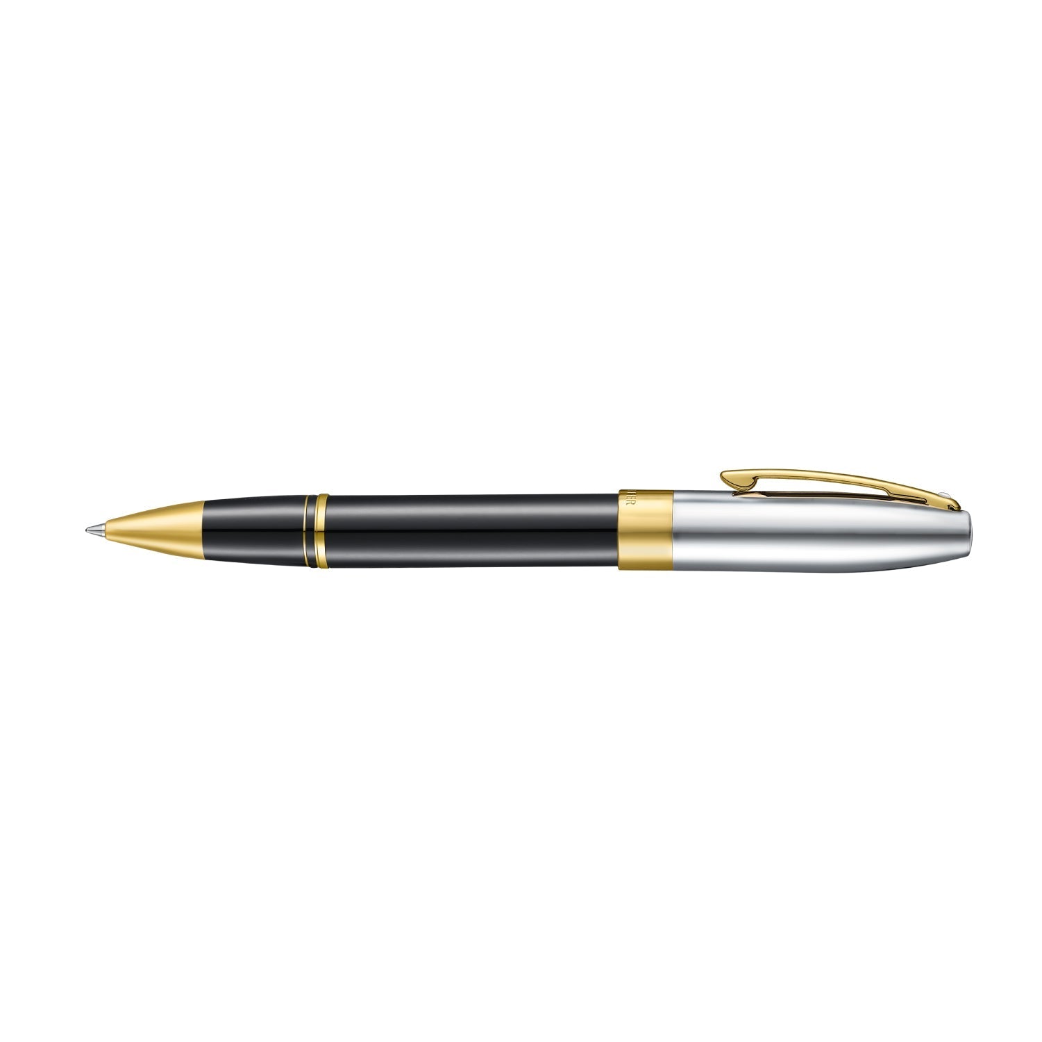Sheaffer Legacy Glossy Black & Chrome Rollerball Pen with 14k PVD Gold-Plated Trim