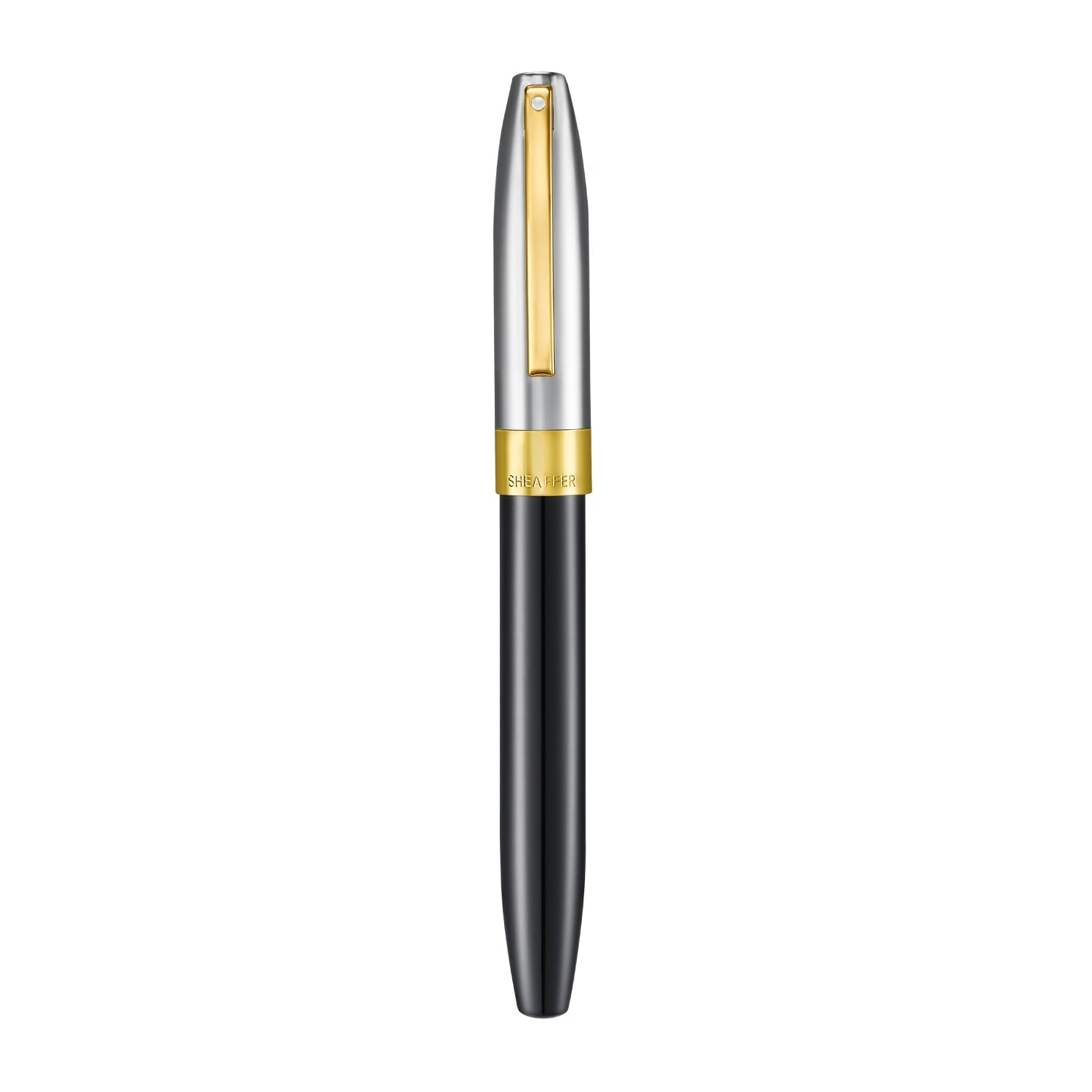 Sheaffer Legacy Glossy Black & Chrome Rollerball Pen with 14k PVD Gold-Plated Trim