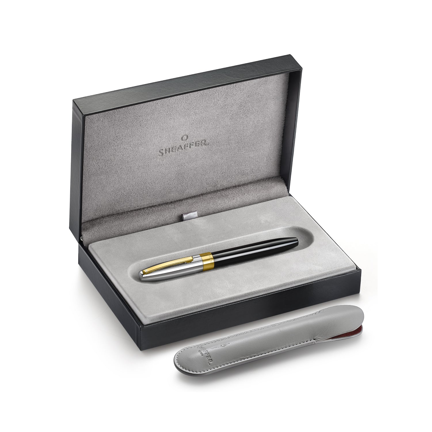 Sheaffer Legacy Glossy Black & Chrome Rollerball Pen with 14k PVD Gold-Plated Trim