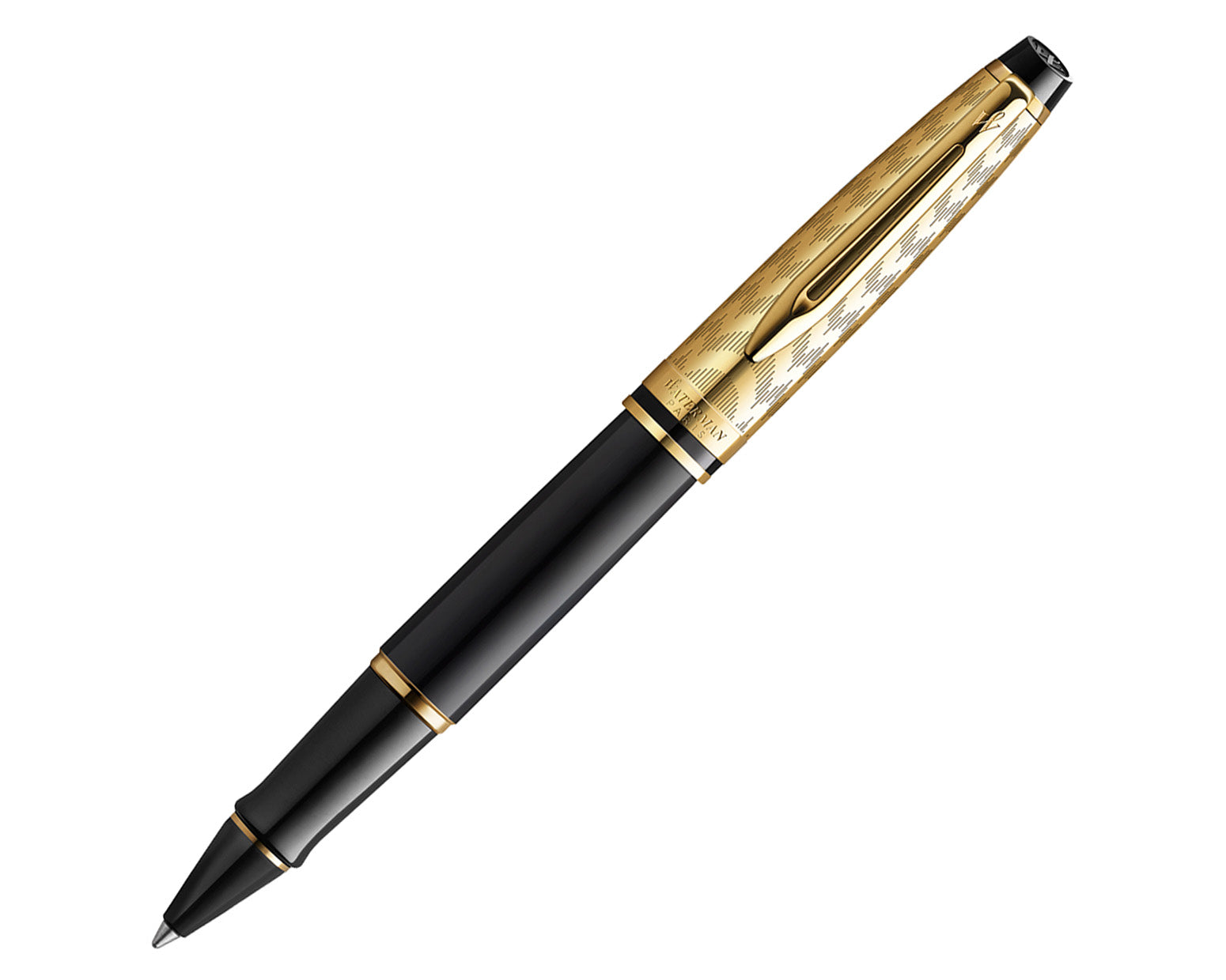 Waterman Expert Opera Deluxe Black S.E. Rollerball Pen with Gold Trim