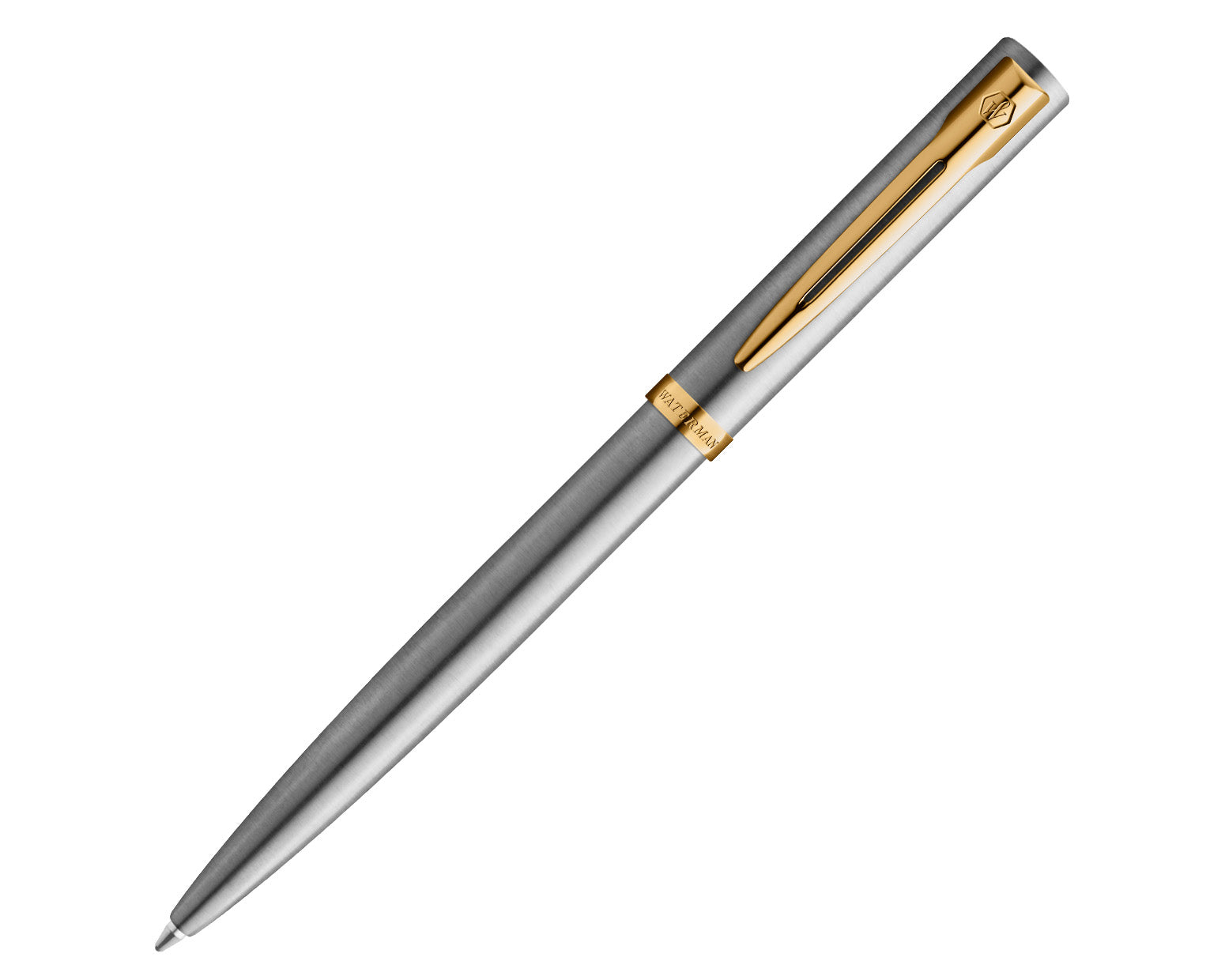 Waterman Impression Stainless Gold Trim Ballpoint Pen
