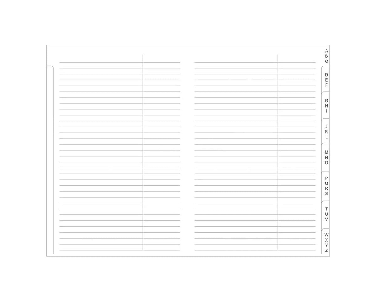 X17 Notes A5 Address Register with Tabs A-Z