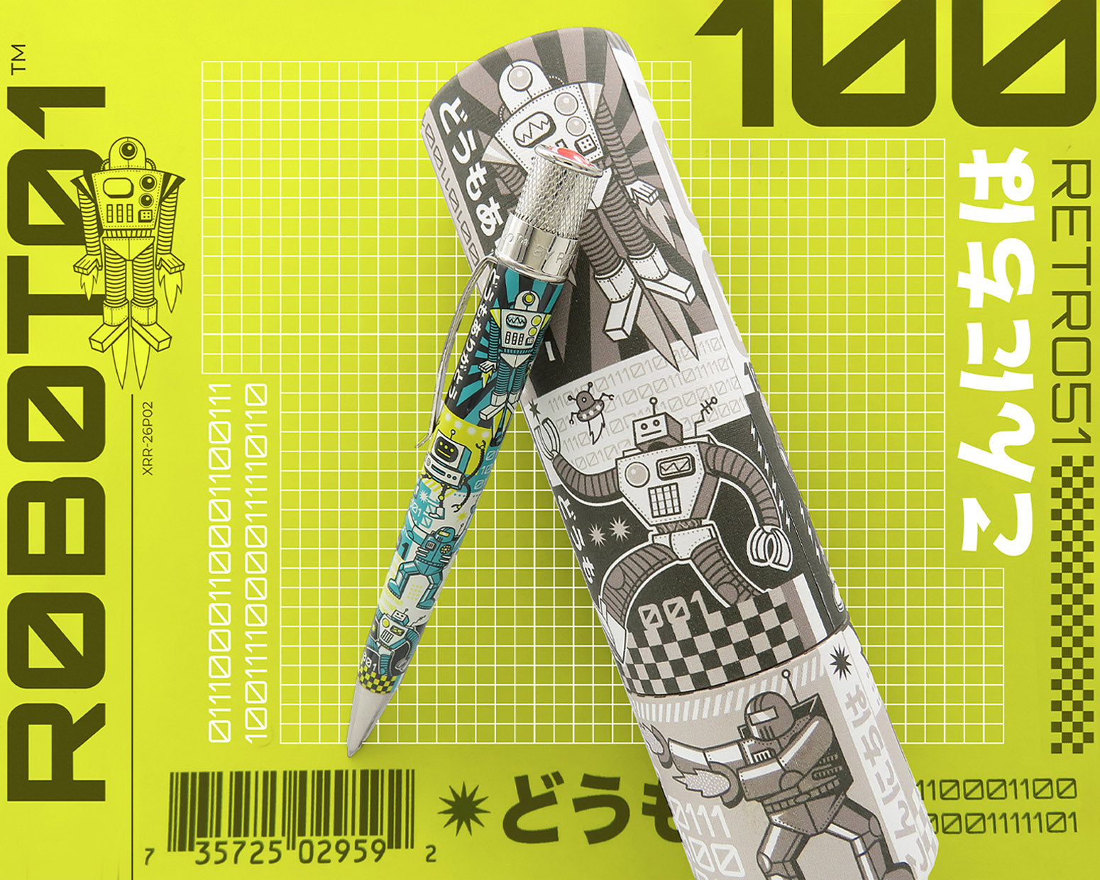 Retro51 Popper R0B0T01 Tornado™ Rollerball Pen