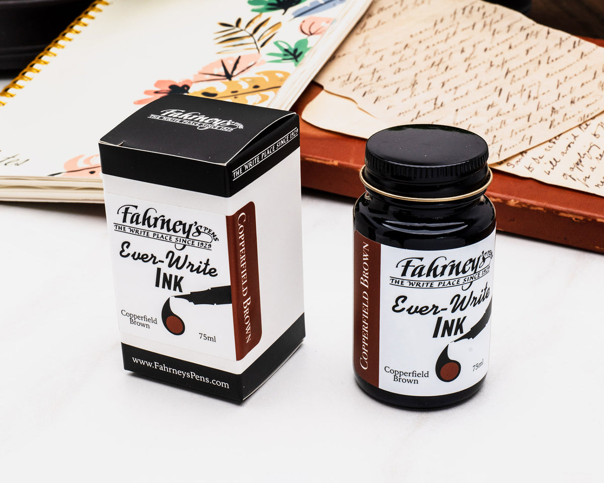 Fahrney's Ever Write 75ml Bottle Ink - Copperfield Brown