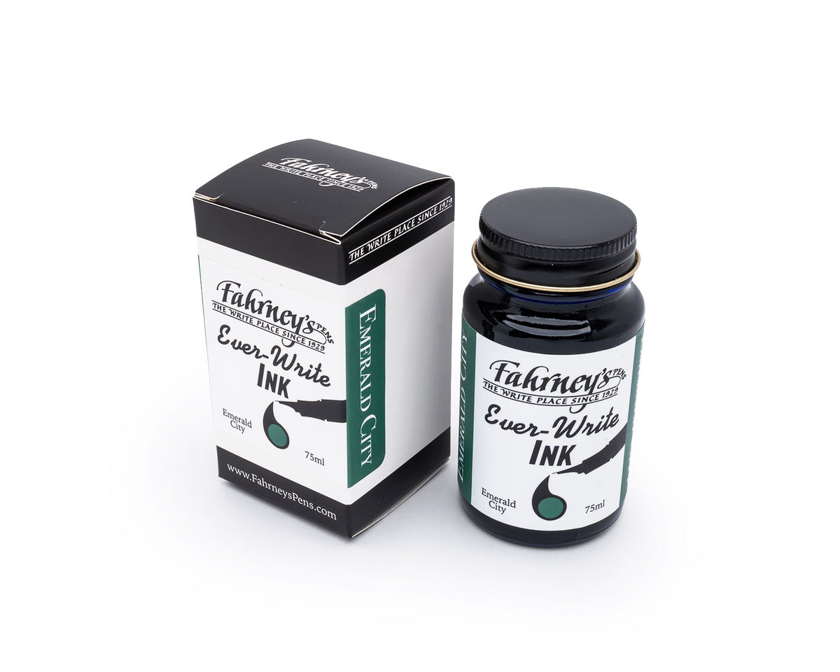 Fahrney's Ever Write 75ml Bottle Ink - Emerald City Green