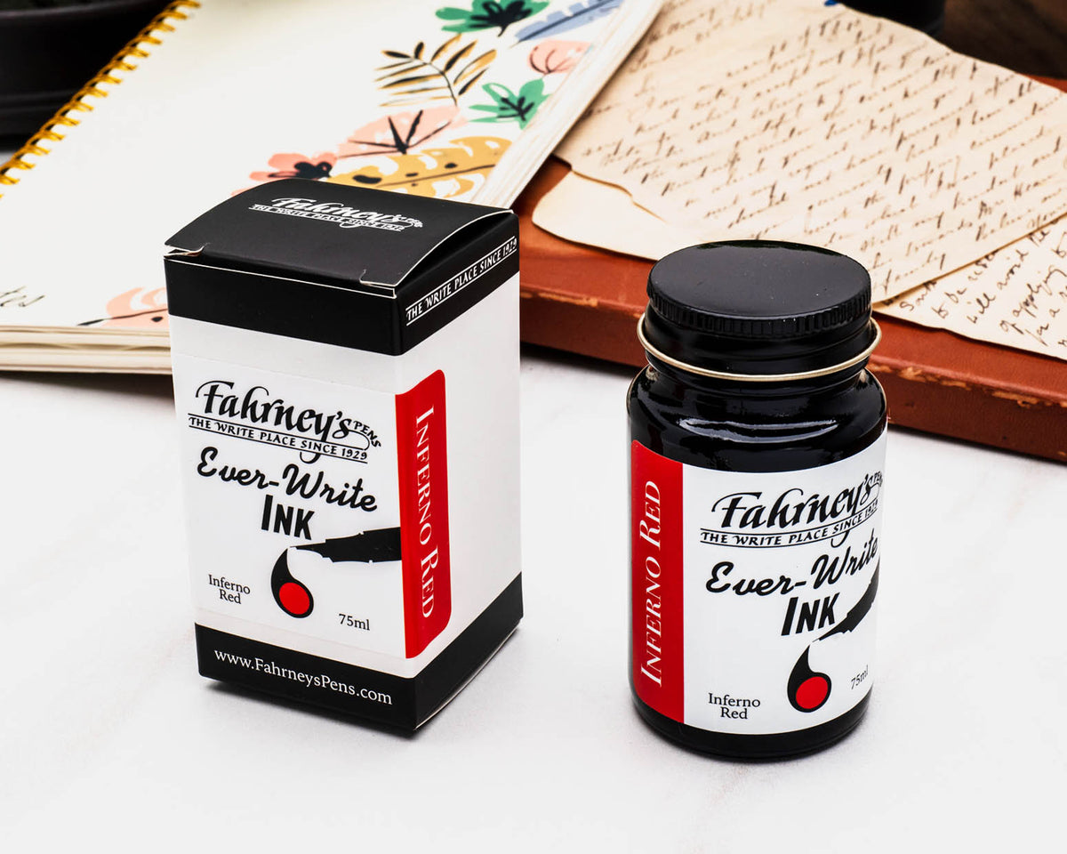 Fahrney's Ever Write 75ml Bottle Ink - Inferno Red