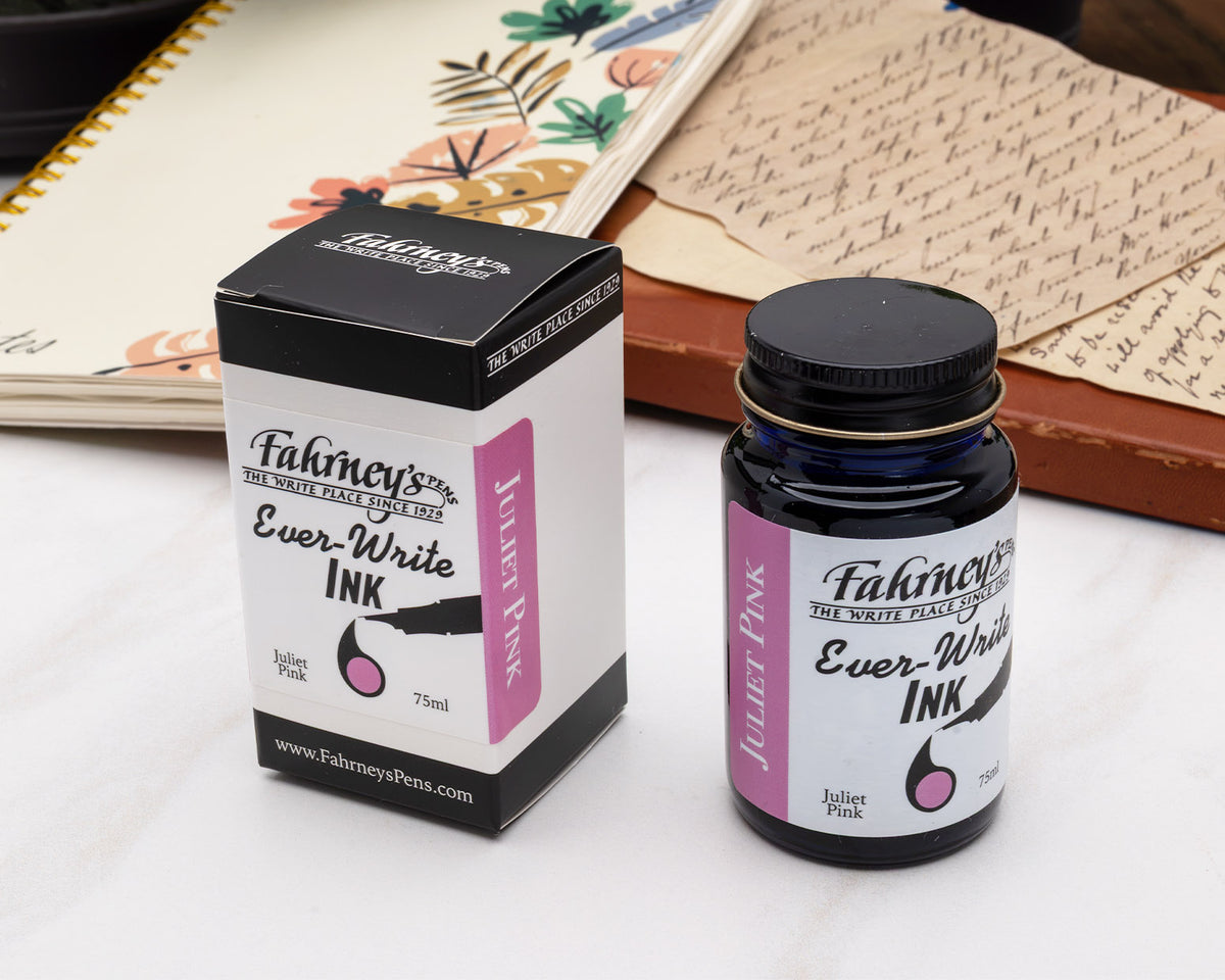 Fahrney's Ever Write 75ml Bottle Ink - Juliet Pink