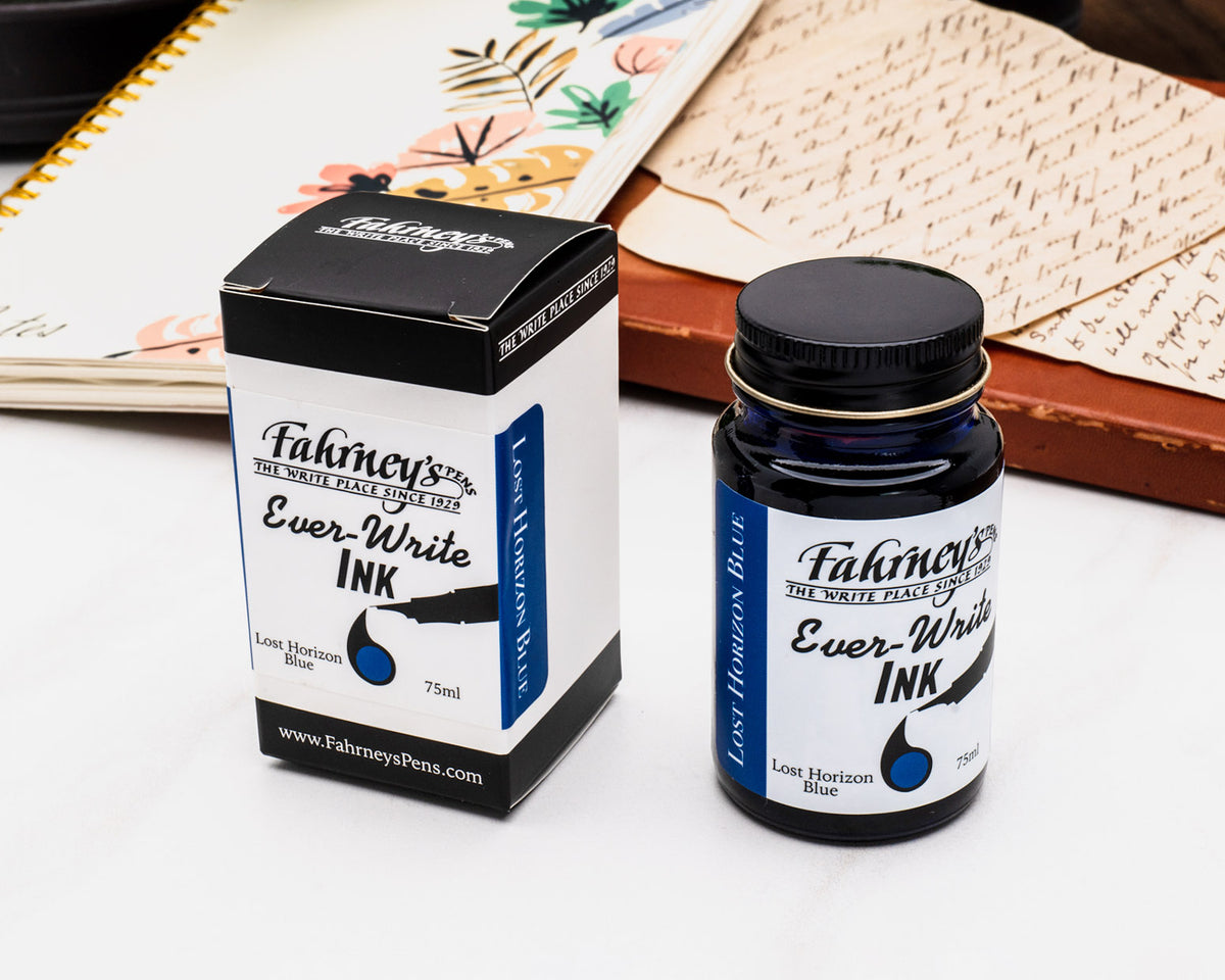 Fahrney's Ever Write 75ml Bottle Ink - Lost Horizon Blue