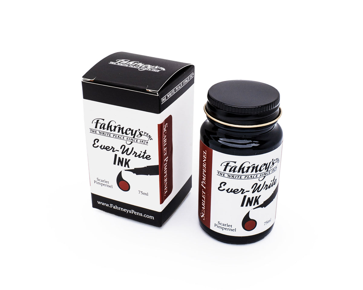 Fahrney's Ever Write 75ml Bottle Ink - Scarlet Pimpernel