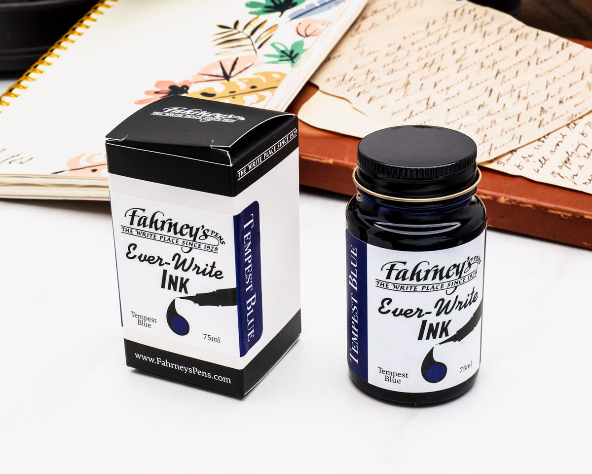 Fahrney's Ever Write 75ml Bottle Ink - Tempest Blue