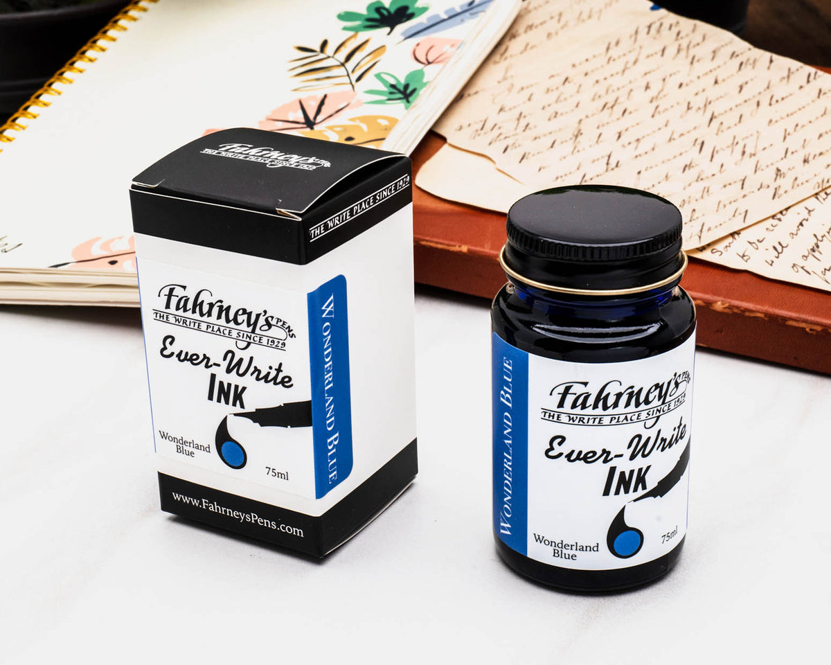 Fahrney's Ever Write 75ml Bottle Ink - Wonderland Blue
