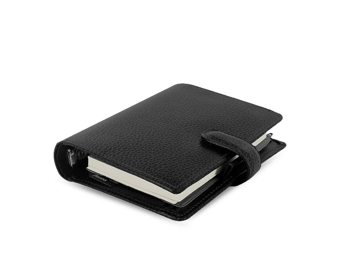 Filofax Finsbury Pocket Leather Organizer - Black