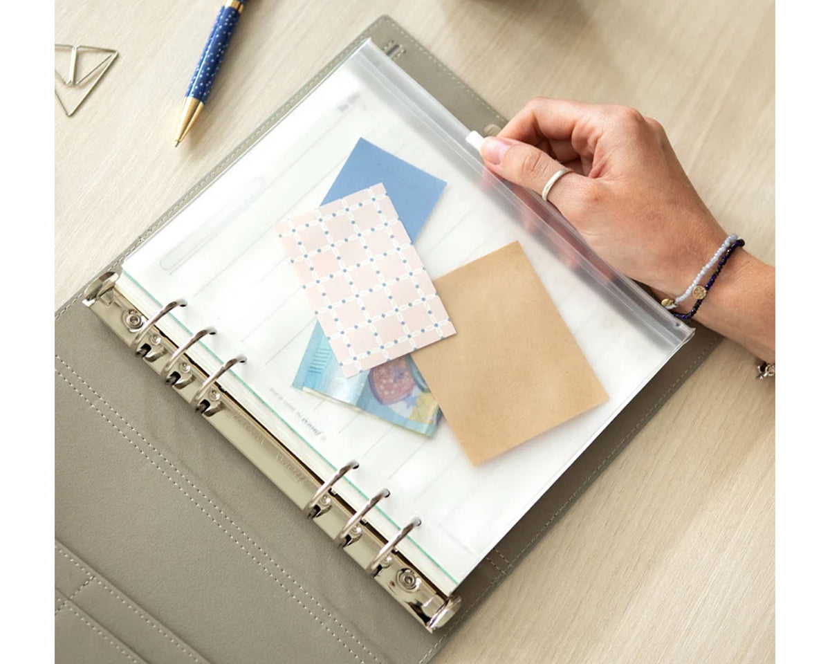 Filofax A5 Transparent Zip Closure Envelope