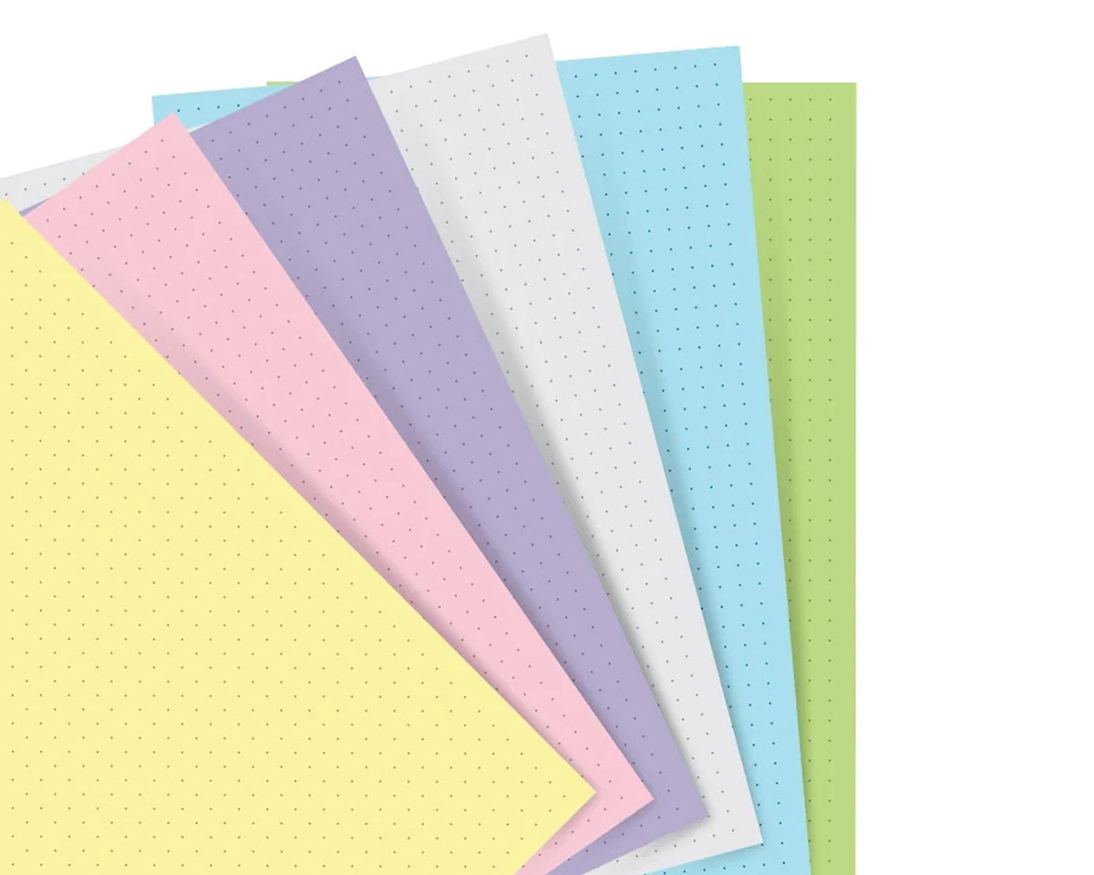 Filofax A5 Journal Pastel Dotted - 60 Assorted Refill Sheets