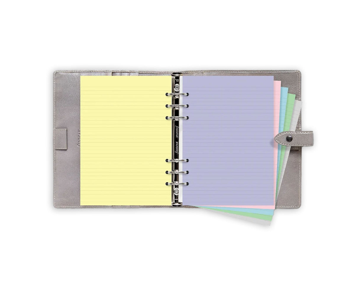Filofax A5 Notebook Pastel Ruled - 60 Assorted Refill Sheets