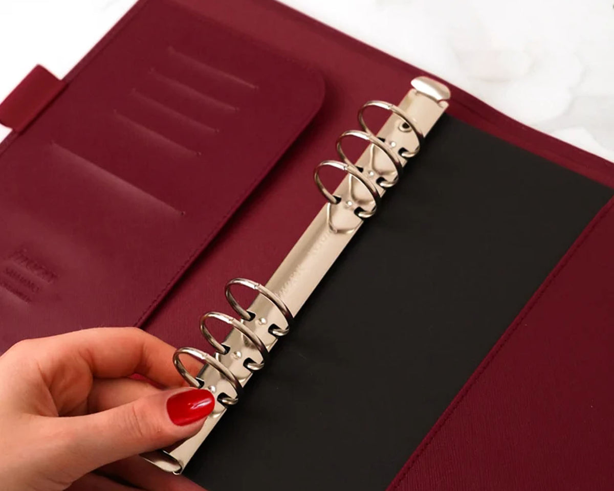 Filofax Saffiano A5 Organizer - Modular - Dark Cherry