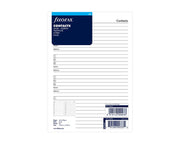 Filofax A5 White Contact Sheets Refill - 24 Sheets