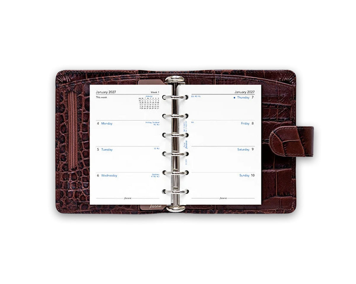 Filofax Pocket Week on Two Pages 2027 Refill - Recycled Paper