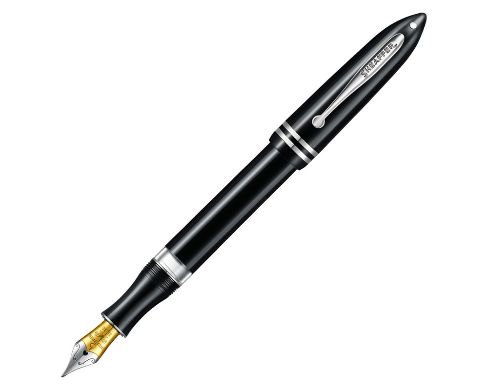 Sheaffer Balance III Black Fountain Pen with Chrome Trim