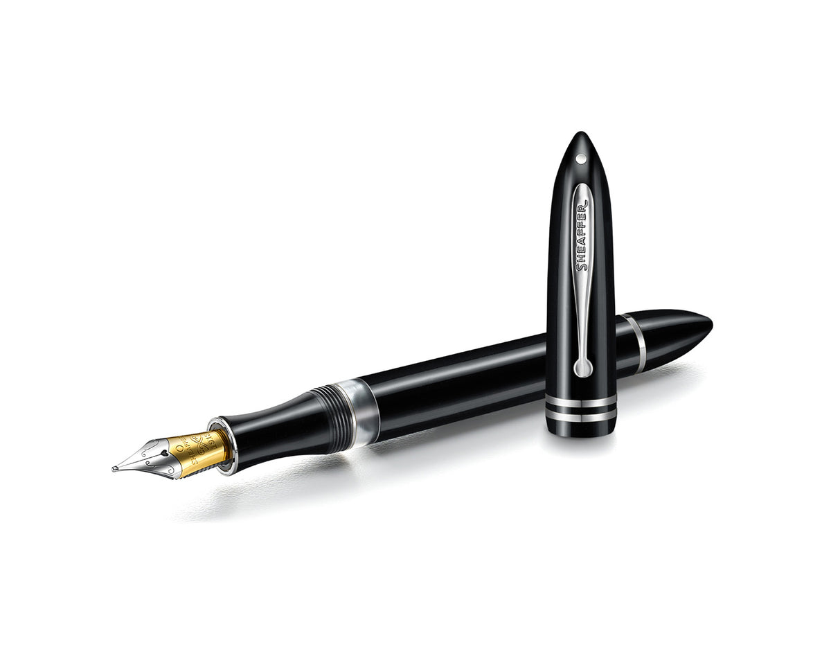 Sheaffer Balance III Black Fountain Pen with Chrome Trim