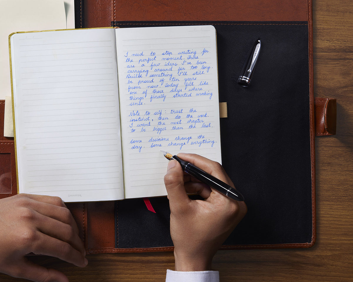 Sheaffer Balance III Black Fountain Pen with Chrome Trim