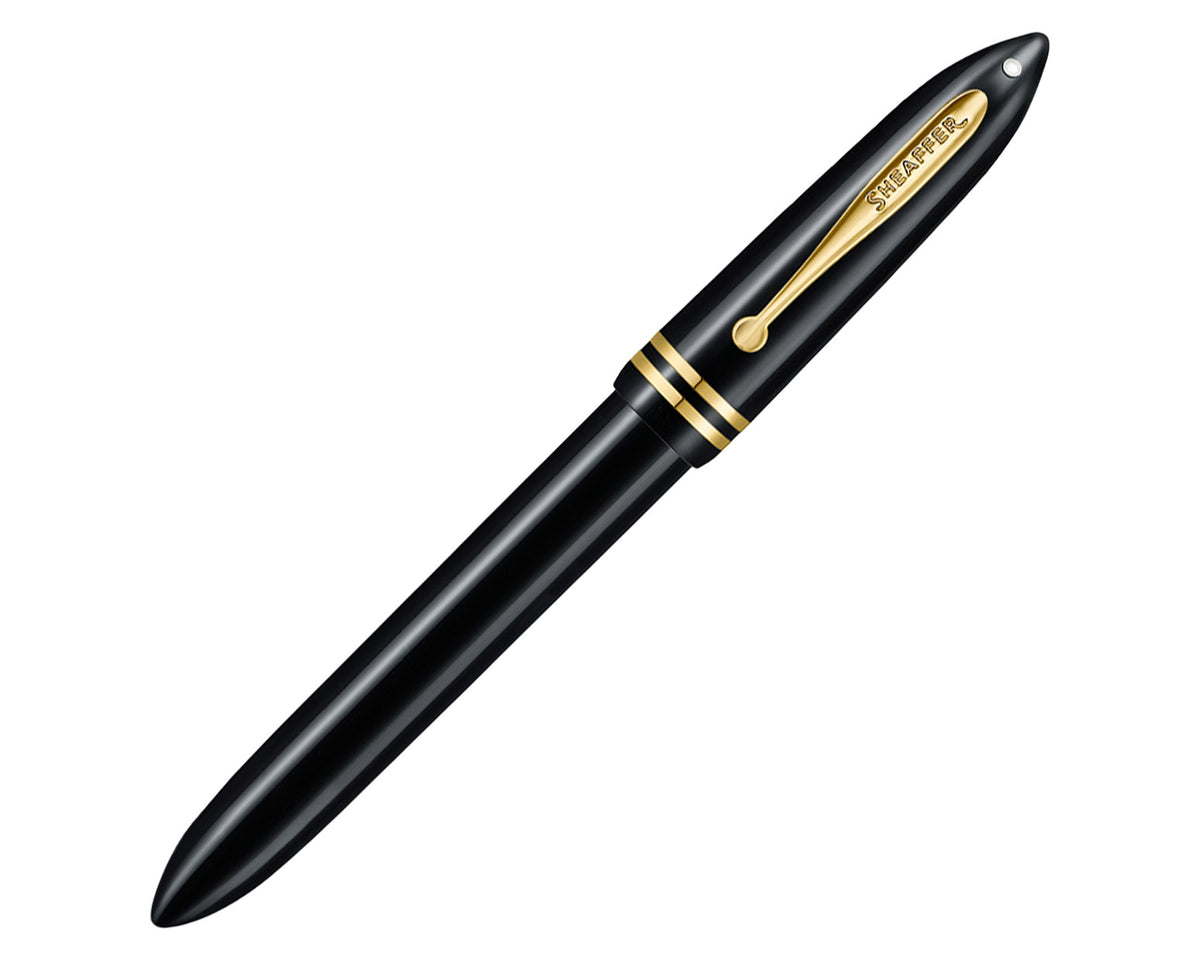 Sheaffer Balance III Black Rollerball Pen with Gold Trim