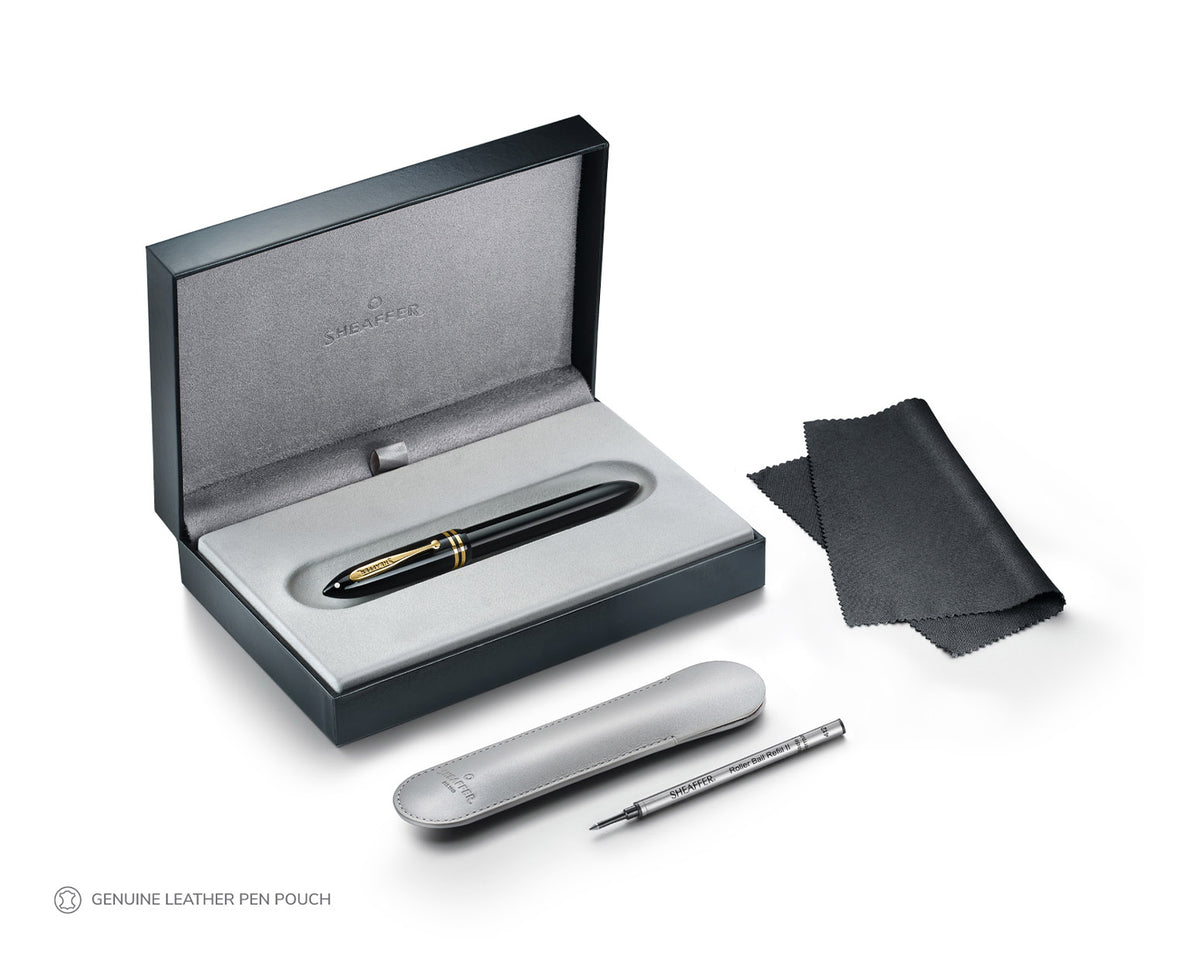 Sheaffer Balance III Black Rollerball Pen with Gold Trim