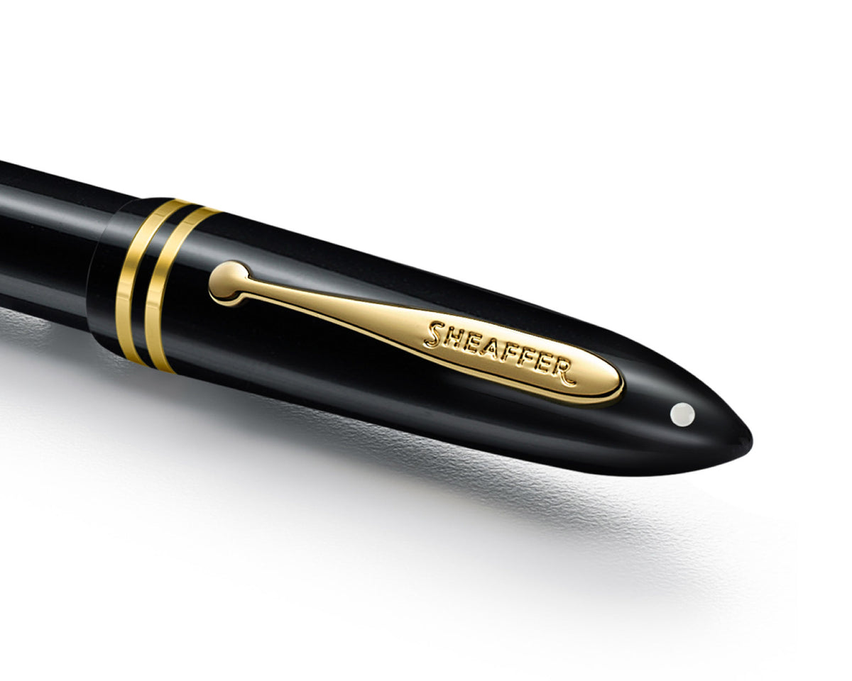 Sheaffer Balance III Black Rollerball Pen with Gold Trim