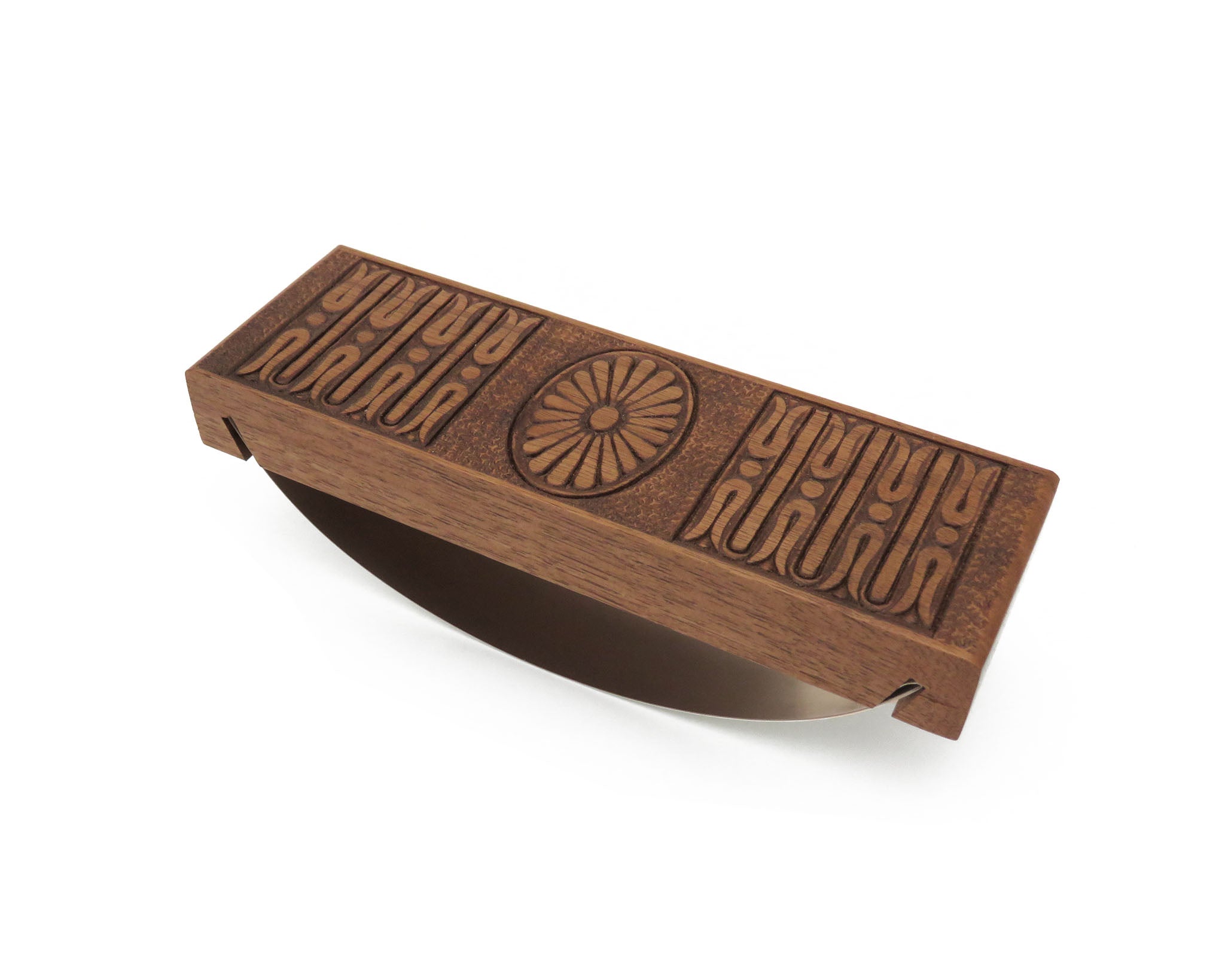 Fahrney's Exclusive Victorian Embossed Walnut Rocker Blotter